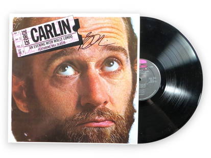 George Carlin Signed Record Album Cover JSA Authenticated: George Carlin Signed Record Album Cover JSA Authenticated This is an authentic George Carlin signed record album cover from his performance 'Evening with Wally Londo'. The autograph has been authentic