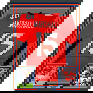 Framed Signed Brandon Marshall Denver Broncos Jersey 33x42 BAS COA: Framed Signed Brandon Marshall Denver Broncos Jersey 33x42 BAS COA This framed autographed Denver Broncos jersey, featuring Brandon Marshall, is a must-have for any NFL fan. The jersey measures