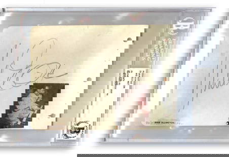 Duke Ellington Signed Cut Signature Authenticated by Beckett 6 x 9: Duke Ellington Signed Cut Signature Authenticated by Beckett 6 x 9 Own a piece of music history with this Duke Ellington signed cut signature. This original autograph has been authenticated by Beckett