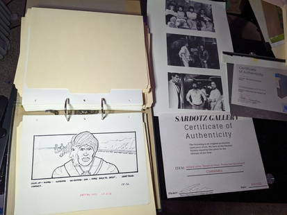 Original Indiana Jones Storyboard Prop with COA from Spielberg Classic: Original Indiana Jones Storyboard Prop with COA from Spielberg Classic Experience a piece of cinematic history with this original production storyboard from the Indiana Jones film series. This unique