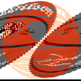 Derrick Coleman Signed Brooklyn Nets Wilson NBA Basketball with COA: Derrick Coleman Signed Brooklyn Nets Wilson NBA Basketball with COA This authentic Wilson NBA basketball features the signature of Derrick Coleman, a notable player from the Brooklyn Nets. The ball