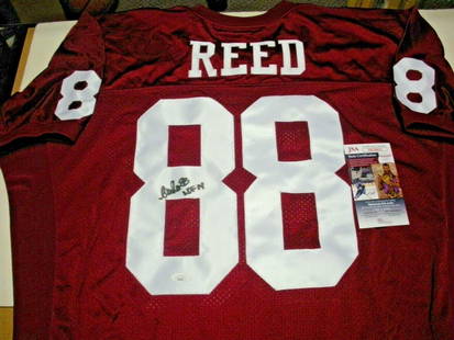 Andre Reed Kutztown Golden Bears Nike Jersey with JSA COA: Andre Reed Kutztown Golden Bears Nike Jersey with JSA COA This is an officially licensed Nike jersey representing the Kutztown Golden Bears, personally signed by NFL legend Andre Reed. The jersey is