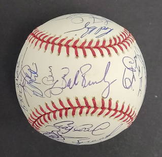 2001 Arizona Diamondbacks Team Signed Baseball with 32 Signatures Beckett COA: 2001 Arizona Diamondbacks Team Signed Baseball with 32 Signatures Beckett COA Celebrate the 2001 Arizona Diamondbacks' World Series victory with this remarkable team-signed baseball. Featuring a total