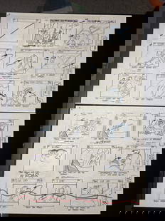 Rare 1980s He-Man Skeletor Production Storyboards by Filmation: Rare 1980s He-Man Skeletor Production Storyboards by Filmation Explore this rare set of hand-drawn production storyboards from the iconic 1980s animated series, He-Man. Created by Filmation, these ori