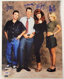 Married With Children Signed 11x14 Photo Ed O'Neill Katey Sagal Christina Applegate PSA: Married With Children Signed 11x14 Photo Ed O'Neill Katey Sagal Christina Applegate PSA This is an original 11x14 photo signed by the cast of 'Married With Children,' featuring notable signatures from