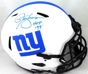 Lawrence Taylor Signed Giants Lunar Full-Size Helmet Beckett Authenticated: Lawrence Taylor Signed Giants Lunar Full-Size Helmet Beckett Authenticated This authentic lunar full-size helmet features the signature of legendary New York Giants linebacker Lawrence Taylor, known f