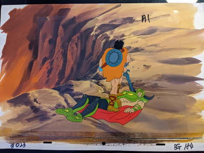 Conan the Adventurer Wrath-Amon Production Cel Art 1980s Animation: Conan the Adventurer Wrath-Amon Production Cel Art 1980s Animation Discover a striking piece of animation history with this hand-painted production cel featuring Wrath-Amon from the beloved 1980s