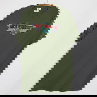 Vintage 1982 Defender Atari Green Cotton Shirt: Vintage 1982 Defender Atari Green Cotton Shirt Step back into the 1980s with this original vintage 1982 Defender Atari Shirt. This authentic piece is not a modern reproduction, ensuring you own a