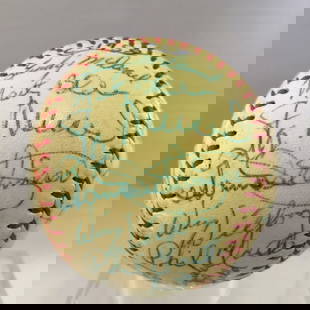 1958 St. Louis Cardinals Team Signed Baseball 39 Signatures PSA/DNA COA: 1958 St. Louis Cardinals Team Signed Baseball 39 Signatures PSA/DNA COA This remarkable 1958 St. Louis Cardinals Team Signed Official Marty Marion Baseball features an impressive 39 authentic signatur