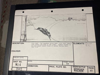 Original Storyboards from The Empire Strikes Back Phil Tippett Collection: Original Storyboards from The Empire Strikes Back Phil Tippett Collection Immerse yourself in cinematic history with this rare set of original production used storyboards from the iconic film, The Emp