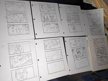 The Addams Family Original Production Storyboards with COA: The Addams Family Original Production Storyboards with COA This lot features original production storyboards from the iconic film, The Addams Family. These storyboards are authentic artifacts used in