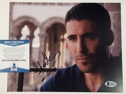 Miguel Angel Silvestre Signed 8x10 Photo Sense8 Narcos Beckett COA: Miguel Angel Silvestre Signed 8x10 Photo Sense8 Narcos Beckett COA This is an original 8x10 photo signed by Miguel Angel Silvestre, known for his roles in "Sense8" and "Narcos." The photo comes with a
