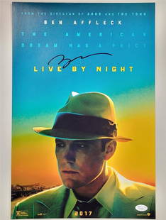 Ben Affleck Signed Live by Night 12x18 Photo PSA/DNA Authenticated: Ben Affleck Signed Live by Night 12x18 Photo PSA/DNA Authenticated This striking 12x18 photograph poster features a bold signature from actor Ben Affleck, known for his role in the film 'Live by Night