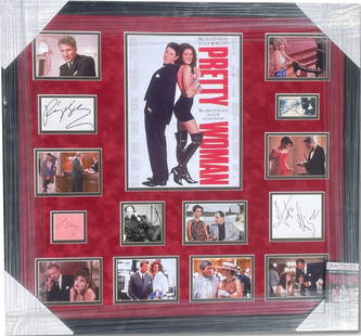 Pretty Woman Cast Signed Framed Collage JSA Authenticated Richard Gere Julia Roberts +3: Pretty Woman Cast Signed Framed Collage JSA Authenticated Richard Gere Julia Roberts +3 This stunning framed collage features the autographs of the renowned cast from the classic film 'Pretty