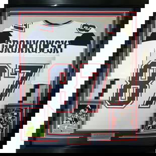 Framed Autographed Rob Gronkowski New England Patriots Jersey BAS COA: Framed Autographed Rob Gronkowski New England Patriots Jersey BAS COA Celebrate the legacy of football star Rob Gronkowski with this framed, autographed New England Patriots jersey. This original