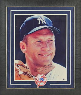 Mickey Mantle Signed 16x20 Framed Photo MVP '56 '57 '62 Yankees Beckett COA: Mickey Mantle Signed 16x20 Framed Photo MVP '56 '57 '62 Yankees Beckett COA Celebrate baseball history with this authentic signed 16x20 framed photo of Mickey Mantle, inscribed with "MVP '56 '57 '62".