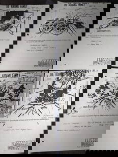 Original Addams Family Production Storyboards with COA: Original Addams Family Production Storyboards with COA This is an original production storyboard from the iconic ADDAMS FAMILY film. These storyboards were utilized by producers, directors, special ef