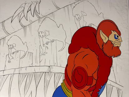 Vintage 1983 HE-MAN Animation Cel by Filmation Masters of the Universe: Vintage 1983 HE-MAN Animation Cel by Filmation Masters of the Universe This is a vintage hand-painted animation cel from the iconic 1983 HE-MAN cartoon, produced by Filmation. It features beloved char