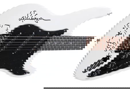 Alice Cooper Signed White Electric Guitar with Self Portrait BAS Authenticated: Alice Cooper Signed White Electric Guitar with Self Portrait BAS Authenticated This is an original white electric guitar personally signed by the legendary Alice Cooper, featuring a unique self-portra