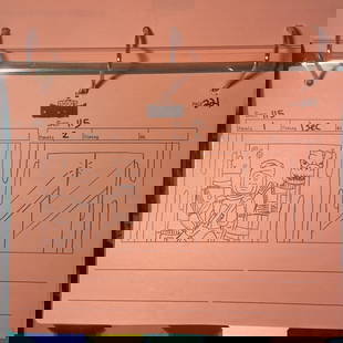 Original Robot Chicken Star Wars Storyboards IG-88 Bossk Dengar with 2 COAs: Original Robot Chicken Star Wars Storyboards IG-88 Bossk Dengar with 2 COAs Presenting a unique collection of original production storyboards from the iconic Robot Chicken Star Wars special episode 2.