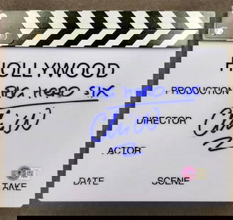 Chris Williams Signed Big Hero 6 Clapperboard BAS Beckett Authentication: Chris Williams Signed Big Hero 6 Clapperboard BAS Beckett Authentication This original Big Hero 6 Clapboard Clapperboard is signed by Chris Williams, adding a unique touch to any collector's display.