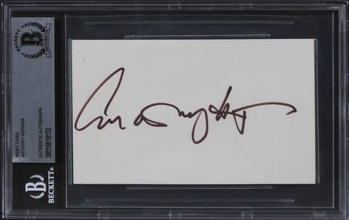 Anthony Hopkins Signed 3x5 Index Card The Silence of the Lambs BAS Slabbed: Anthony Hopkins Signed 3x5 Index Card The Silence of the Lambs BAS Slabbed This autographed 3x5 index card has been Personally Signed by Anthony Hopkins of The Silence of the Lambs. The item is slabbe