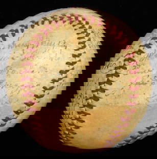 1941 New York Yankees Team Signed Baseball with JSA COA: 1941 New York Yankees Team Signed Baseball with JSA COA Celebrate the legendary 1941 New York Yankees season with this original team-signed baseball. Accompanied by a full LOA from James Spence Authen