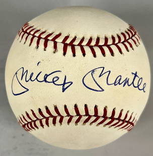 Mickey Mantle Signed Baseball JSA Authenticated New York Yankees: Mickey Mantle Signed Baseball JSA Authenticated New York Yankees This official Rawlings American League baseball features a bold and clear signature from Hall of Famer Mickey Mantle, a legendary playe