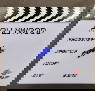 Joel Crawford Signed Puss in Boots 2 Directors Clapboard Beckett Authenticated: Joel Crawford Signed Puss in Boots 2 Directors Clapboard Beckett Authenticated This is an original Directors Clapboard from the movie 'Puss in Boots 2', signed by director Joel Crawford. The clapboard