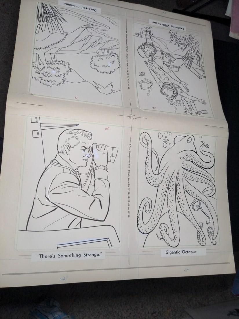 Irwin Allen 1964 Voyage to the Bottom of the Sea Concept Art Lot COA: Irwin Allen 1964 Voyage to the Bottom of the Sea Concept Art Lot COA This is a unique piece of original artwork from the classic sci-fi television series, "Voyage to the Bottom of the Sea," created by