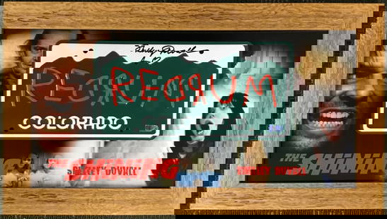 Shelley Duvall Signed The Shining Framed License Plate Display AIV 23 x 13: Shelley Duvall Signed The Shining Framed License Plate Display AIV 23 x 13 This professionally framed display features a unique "RedRum" Colorado license plate, signed by actress Shelley Duvall in her
