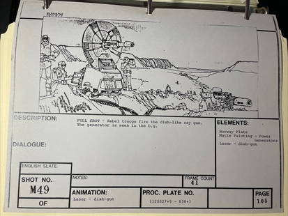 Original Star Wars Empire Strikes Back Hoth Base Storyboards Prop: Original Star Wars Empire Strikes Back Hoth Base Storyboards Prop This is an original prop from the iconic Star Wars film, The Empire Strikes Back, featuring storyboard artwork depicting the Hoth Base
