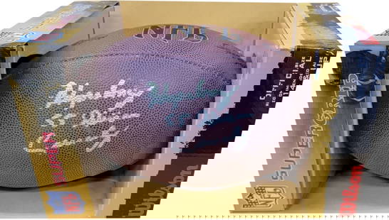 Hopalong Cassidy Signed Football 55 Heisman Ohio State Buckeyes JSA Authenticated: Hopalong Cassidy Signed Football 55 Heisman Ohio State Buckeyes JSA Authenticated This original autographed football commemorates the legendary player Hopalong Cassidy, featuring the inscription "55 H