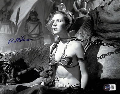 Richard Miller Signed Slave Leia 8x10 Photo Beckett Certified: Richard Miller Signed Slave Leia 8x10 Photo Beckett Certified This is an autographed 8x10 photograph featuring Slave Leia, signed by Richard Miller, the sculptor responsible for creating the iconic co