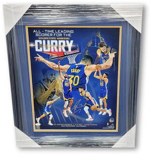 Stephen Curry Signed 16x20 Photo Framed JSA Authenticated Warriors Star: Stephen Curry Signed 16x20 Photo Framed JSA Authenticated Warriors Star Celebrate the legacy of Stephen Curry with this stunning autographed 16x20 photo, custom framed for display. This original photo