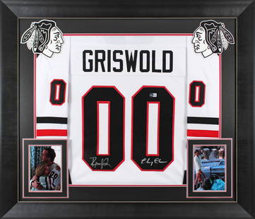 Chevy Chase Randy Quaid Signed Christmas Vacation Framed Jersey BAS Authenticated 32 x 37: Chevy Chase Randy Quaid Signed Christmas Vacation Framed Jersey BAS Authenticated 32 x 37 This stunning white pro style hockey jersey has been personally signed by Chevy Chase and Randy Quaid, stars o