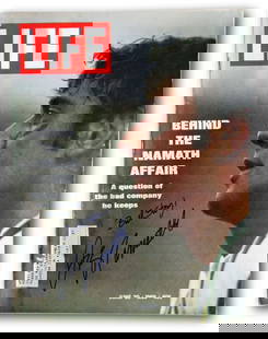 Joe Namath Signed LIFE Magazine 9/20/69 New York Jets JSA Authentication: Joe Namath Signed LIFE Magazine 9/20/69 New York Jets JSA Authentication This is an original LIFE magazine from September 20, 1969, featuring Joe Namath, renowned quarterback for the New York Jets. Th