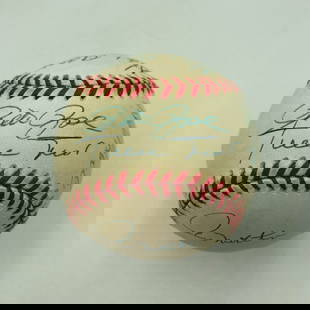 3,000 Hit Club Signed Baseball with Willie Mays Hank Aaron 13 Signatures Steiner COA: 3,000 Hit Club Signed Baseball with Willie Mays Hank Aaron 13 Signatures Steiner COA This authentic 3,000 Hit Club signed baseball features the signatures of 13 legendary players, including Willie May