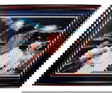 Mickey Mantle Signed 16x20 Photo New York Yankees Framed 25x31: Mickey Mantle Signed 16x20 Photo New York Yankees Framed 25x31 This impressive piece features a Mickey Mantle Hall of Fame signed 16x20 photo of the legendary New York Yankees player, beautifully fram