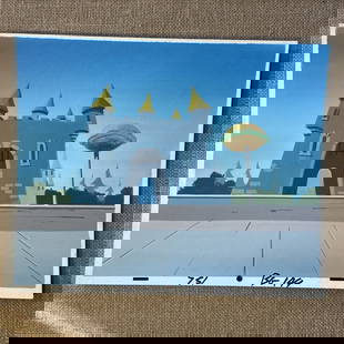 Rare 1980s Snorks Animation Cel Background Art by Hanna-Barbera: Rare 1980s Snorks Animation Cel Background Art by Hanna-Barbera This is an extremely rare hand-painted animation cel production background from the beloved 1980s animated series, Snorks, created by
