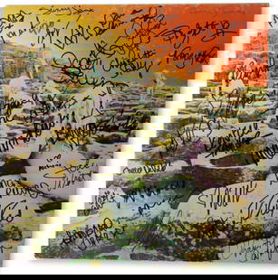 AVN Adult Stars Signed Led Zeppelin Album Cover with 30 Signatures: AVN Adult Stars Signed Led Zeppelin Album Cover with 30 Signatures This remarkable AVN Adult Stars autographed Led Zeppelin record album cover features signatures from 30 renowned figures in the adult