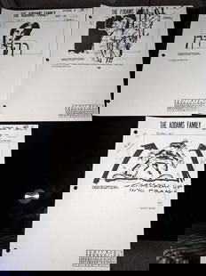 Original Addams Family Movie Storyboards with COA: Original Addams Family Movie Storyboards with COA This is a unique piece of movie history featuring original production used storyboards from the iconic film, "The Addams Family." These storyboards we