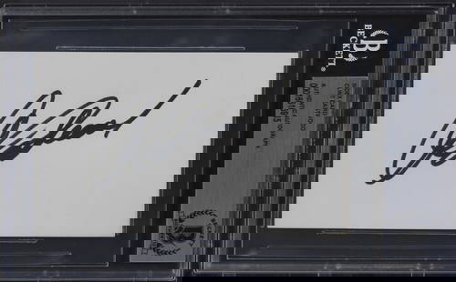 Clint Eastwood Autographed 3x5 Index Card The Good the Bad and the Ugly Beckett Slabbed: Clint Eastwood Autographed 3x5 Index Card The Good the Bad and the Ugly Beckett Slabbed This autographed 3x5 index card features the signature of Clint Eastwood, renowned for his role in the classic f
