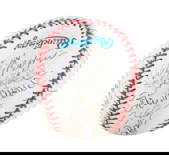 Derek Jeter 3000 Hit Club Signed Baseball 22 Sigs JSA Authenticated: Derek Jeter 3000 Hit Club Signed Baseball 22 Sigs JSA Authenticated Offered is a 3,000 Hit Club multi-signed baseball with 22 signatures, including Hall of Famers Carl Yastrzemski, Stan Musial, Craig