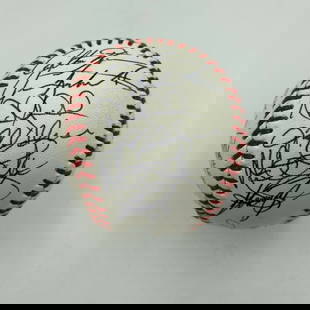 Derek Jeter Mariano Rivera 1994 Albany Yankees Signed Baseball JSA COA: Derek Jeter Mariano Rivera 1994 Albany Yankees Signed Baseball JSA COA This incredible 1994 Albany Yankees team-signed Official Minor League Baseball features pre-rookie signatures of baseball legends