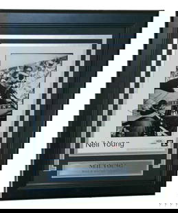 Neil Young Signed Framed 8x10 Photo with PSA/DNA Authentication: Neil Young Signed Framed 8x10 Photo with PSA/DNA Authentication This stunning 8x10 photograph of Neil Young is a must-have for any music aficionado. Hand-signed by the legendary artist himself, this o