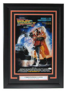 Christopher Lloyd Signed Framed 11x17 Back to the Future Photo JSA Authenticated: Christopher Lloyd Signed Framed 11x17 Back to the Future Photo JSA Authenticated This striking framed photo features Christopher Lloyd's autograph, capturing a moment from the iconic film "Back to