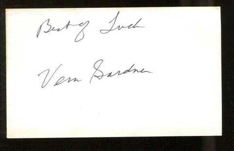 Vern Gardner Autographed 3x5 Index Card Utah Utes Warriors: Vern Gardner Autographed 3x5 Index Card Utah Utes Warriors This is an original autographed index card signed by Vern Gardner, featuring his affiliation with the Utah Utes and the Warriors basketball t