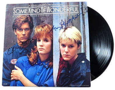 Eric Stoltz Lea Thompson Mary Stuart Masterson Signed Album Cover JSA Authenticated: Eric Stoltz Lea Thompson Mary Stuart Masterson Signed Album Cover JSA Authenticated This original album cover for 'Some Kind of Wonderful' features the authentic autographs of Eric Stoltz, Lea Thompso