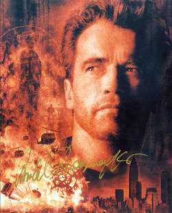 Arnold Schwarzenegger Signed 8x10 Photo End of Days BAS COA: Arnold Schwarzenegger Signed 8x10 Photo End of Days BAS COA This authentic 8x10 photograph features the iconic Arnold Schwarzenegger from the film 'End of Days.' It has been personally signed by Schwa